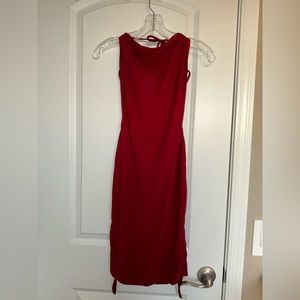 Red Mesh Mini Dress (open back)